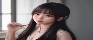 北欧极简风美女图代表作——白色极简空间内女性静坐，低饱和色调，留白大气，北欧美学