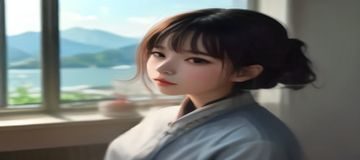 唯美风景人像美女图——山顶云海中女性的背影，大自然与人像的完美融合，意境深远