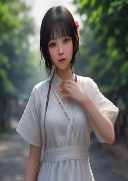 时尚系美女图——都市街头身着高定服饰的模特，背景现代建筑，色调冷峻时髦，美女图精选