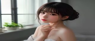 气质系美女图代表作——成熟知性女性坐在书房中，眼神从容，书卷气与美感并存