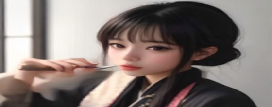美女图后期处理前的原始照片——色调平淡，曝光略不足，肤色偏黄，背景杂乱无层次感